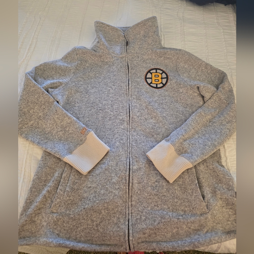 CCM Heather Gray Women's Varsity Jacket with Logo